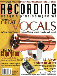 Auguest 2008 Issue of Recording Magazine